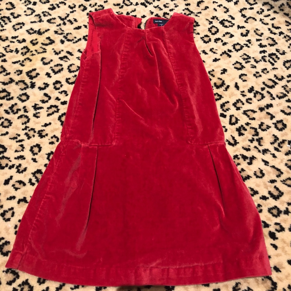 GAP red velvet dress